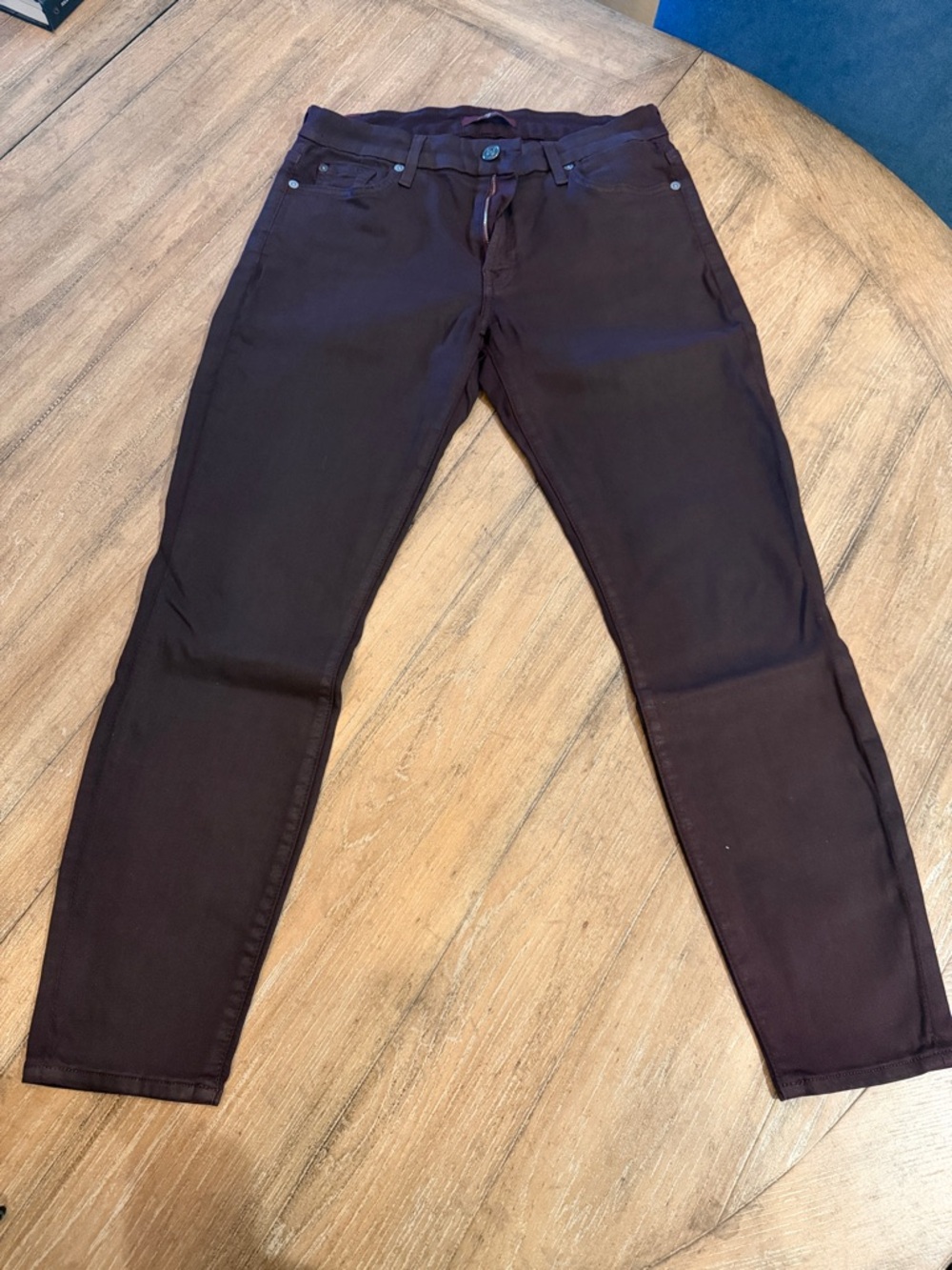 7 For All Mankind Men's Slim Straight Jeans in Deep Plum